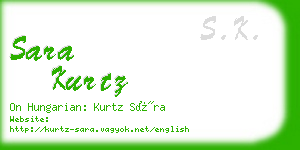 sara kurtz business card